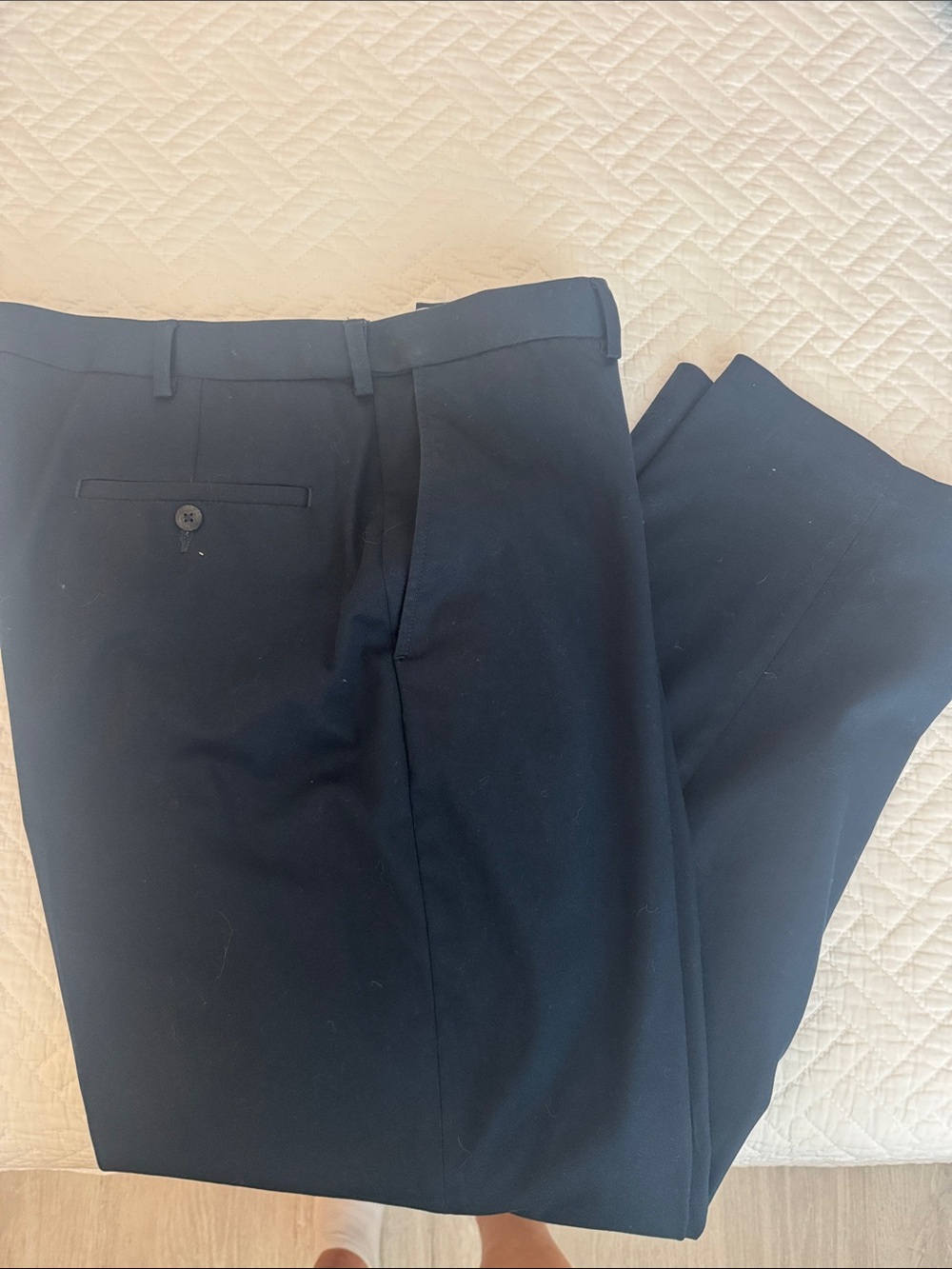 Haggar Men's Navy Blue  Dress Pants - Classic Flat Front